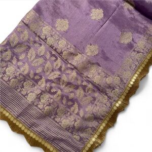 Shimmer Banarsi Dupatta Lavender Purple